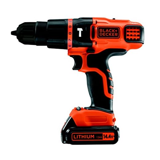 Taladro percutor a batería Black and Decker EGBL148KB de 1.5 Ah, 14.4 V.