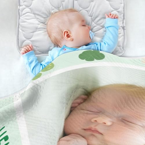 Custom Cute Baby Image Cartoon Frog Animal Green Blanket for car seat Soft para personalizados Kitten Blankets with Names on for Girls or Boys 30x40in necesarias para4