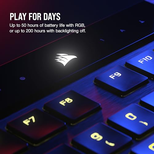 Image of Corsair K100 AIR Wireless RGB Mechanical Gaming Keyboard - Ultra-Thin, Sub-1ms Slipstream, Low-Latency Bluetooth, Cherry MX Ultra Low Profile Keyswitches - NA Layout, QWERTY - Black