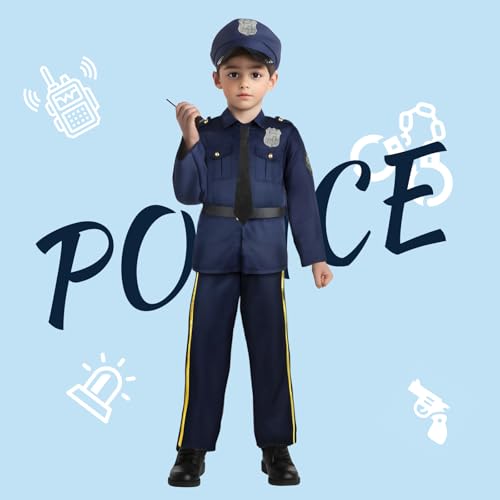 Disfraz de policía para niños con accesorios miniatura 3
