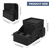 INFANZIA Car Seat Organizer, Backseat Van Organizer with Cup Holders for Car Front Passenger and Back Seat, Carseat Storages with Cooler Compartment for Kids and Adults for Toy, Snacks (Black) - Image 8