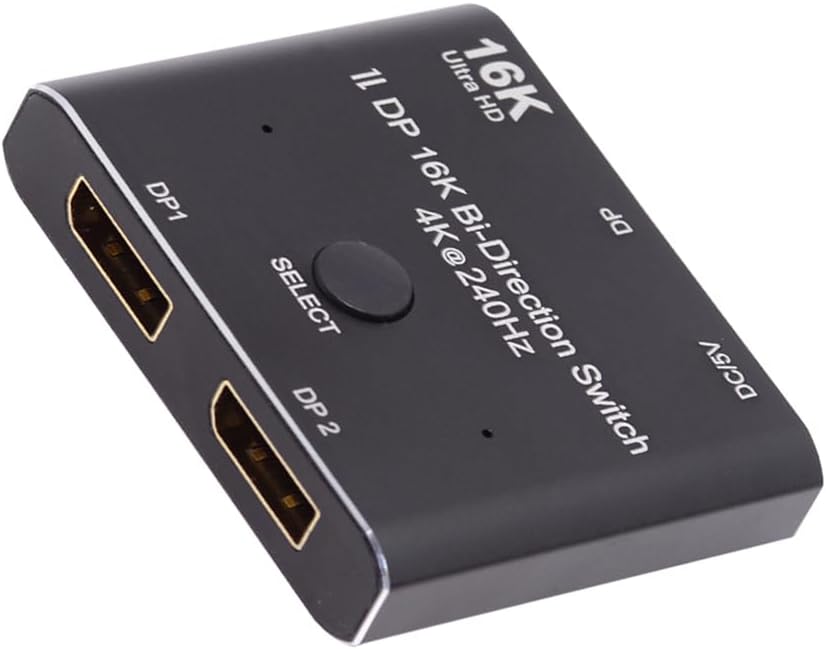 NFHK DP DisplayPort 2.0 Bi-Direction 2x1 Switch Splitter Selector Hub Support HDCP SST Extended 16K@60hz 4K@240hz Convertor