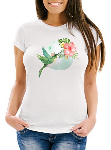 T-shirt colibri femme coton grande taille blanc confort garanti