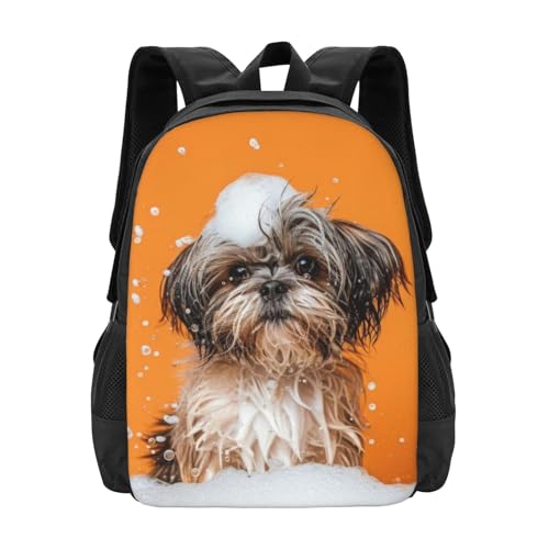 Compact Unisex 17 Inch Backpack Dog Bathing Bubble Streamlined Design for Urban Mobility Quick Trips & Daily Tasks