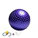YDDM 55 cm / 65 cm / 75 cm / 85 cm Punto Massaggio Palla Yoga Palla con Pompa Hedgehog Palline Fitness fitball Pilates Equilibrio Formazione Sport Palestra (Color : 65cm Purple)