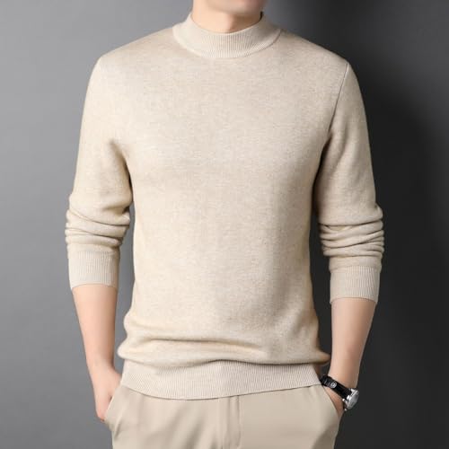 Men's Crew Neck Sweater Slim Fit Velvet Sweater for Men Long Sleeve Pullover Sweater Stretch Men's Crew Neck3