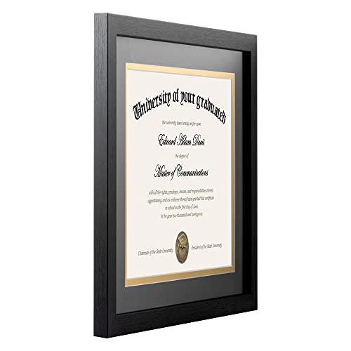 Image of upsimples Diploma Frame with HD Glass, 11x14 Black, 4 Pack
