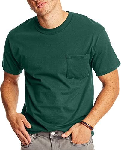 Hanes Men's Slightly Imperfect Soft Breathable Cool Comfort Pocket Tshirts 6 Pack2