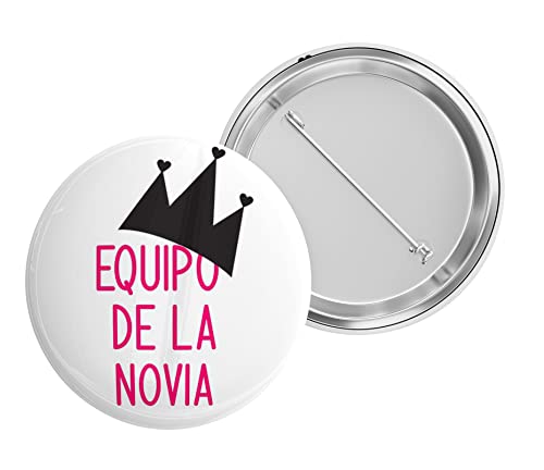 Chapas Alfileres despedida de soltera - Regalos despedida amiga - alfileres boda para invitados - kit despedida de soltera - accesorios novia despedida (Corona)
