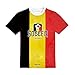 2022 World Cup Casual Sports T-Shirts National Team Replica Jersey Fans Short Sleeve Crewneck Cheer Shirts (Black, S)