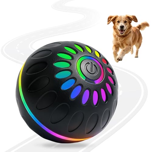 Palla Interattiva per Cani, Palla Rotante Automatica per Cani, Pallina per Canis che si Muove da Sola, Giocattolo Automatico per Canis, Giochi per Can-i Interattivi per Can-i di Taglia Piccola/Media