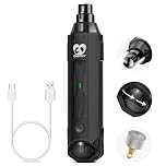 Casfuy 6-Speed Dog Nail Grinder - Newest Enhanced Pet Nail Grinder Super Quiet Rechargeable Electric Dog Nail Trimmer Painless Paws Grooming & Smoothing Tool for Large Medium Small Dogs