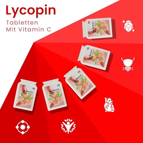 Ved Lycopin-Ergänzung | Stärkung des Immunsystems | Super-Antioxidans | 100 mg x 90 Tabletten | 2er-Pack