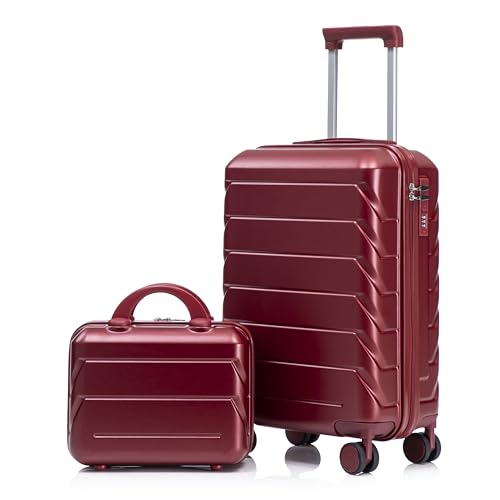Image of 20+14 Inch Hardside Luggages, Lightweight Durable ABS Suitcase with Spinner Wheels