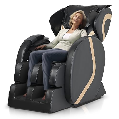 BILITOK Massage Chair Recliner with Zero Gravity with Full Body Air Pressure Easy to Use at Home and in The Office, Grey