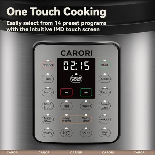 Image of 12-in-1 Electric Pressure Cooker 8 Quart, 1200W olla de presion Multi-Cooker with Non-Stick Ceramic Pot, Slow Rice Cooker, Saute, Steamer, Yogurt & Food Warmer, Delay Timer, Silver