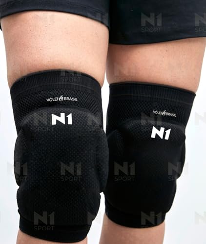 N1 Sport Joelheira SPRY CBV Preta P Linha Pro Knit 3D Alta Compre...