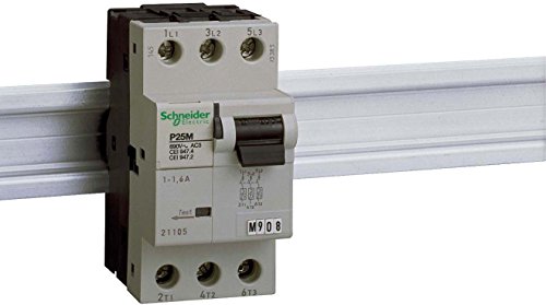 Schneider Electric 21108 Guardamotor P25M 6,3 A, 3 P 3d, Unidad de Desconexión Termomagnética