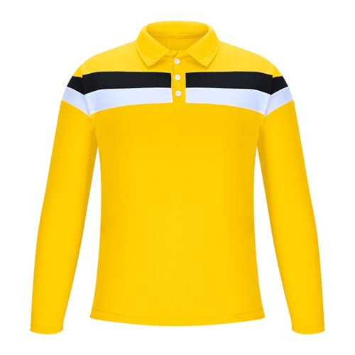 Cambkatl Color Block Dress Shirts for Men 2025 Long Sleeve Stretch Business Casual Button Up Lapel Golf Tennis Shirts