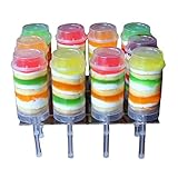 ZLKSKER Pack of 10 Push-Up Cake Pop Containers, Reusable and Perfect for Homemade Treats Dessert Snacks Cheesecake Push Up Cups