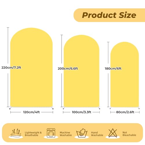 Funda de Arco para Fondo 6 ft Color Amarillo miniatura 2