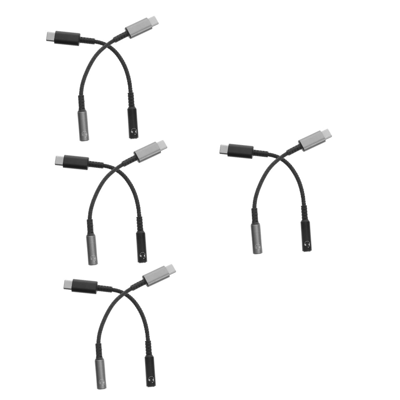 Housoutil 4 Sätze Typ C Auf 3 5 Mm Audio-Adapter Kopfhöreranschluss Konverter Für Lichtdesign 2 Stück * 4