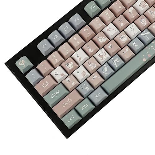 Image of YMDK Cherry Profile Old Testament Roses 5 Sides Over Dye Sub Thick PBT KEYCAP for MX Mechanical Keyboard 61 68 84 87 96 104 108