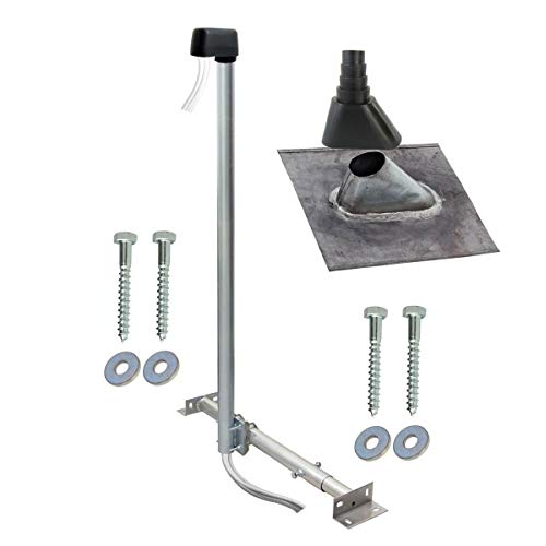 Aufdachsparrenhalter SAT TV Dachsparrenhalter 120cm Mast 48mm Halterung für Satellitenschüssel | Antennen Dachmontage Set