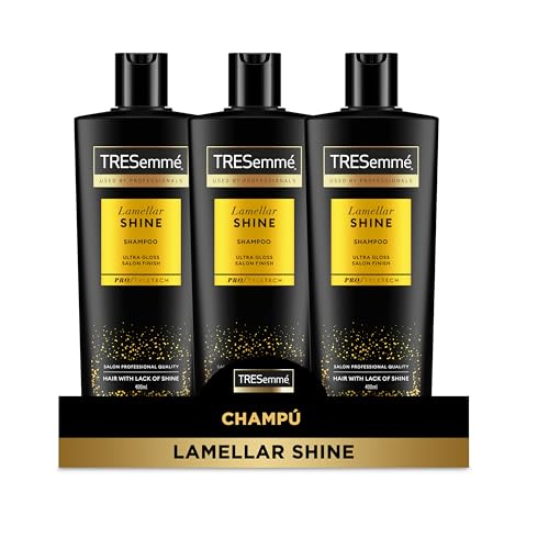 TRESemmé Champú Lamellar Shine para cabello, sin vida o apagado, 400 ml (Paquete de 3)
