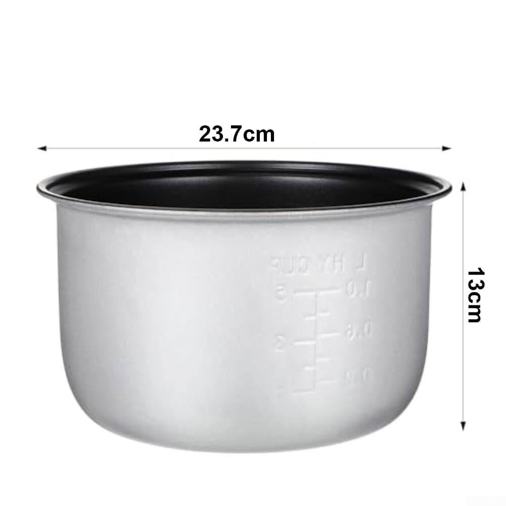 Casserole de rechange pour cuiseur à riz, insert intérieur antiadhésif, avec échelle de mesure claire, répartition efficace de la chaleur (4 L)