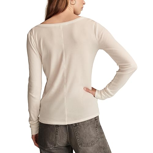 Image of Lucky Brand Women's V-Neck Snap Henley