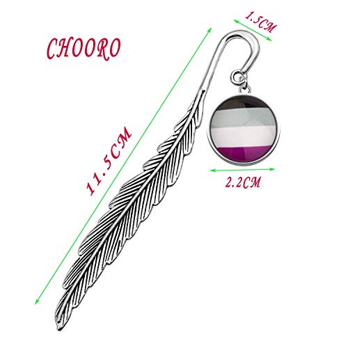 Image of CHOORO Gay Pride Gift LGBT Bookmark Rainbow Pride Bookmark LGBT Jewelry Bisexual Pride Gift Transgender Pride Gift LGBT Book Lovers Gift (Asexual bookmark)
