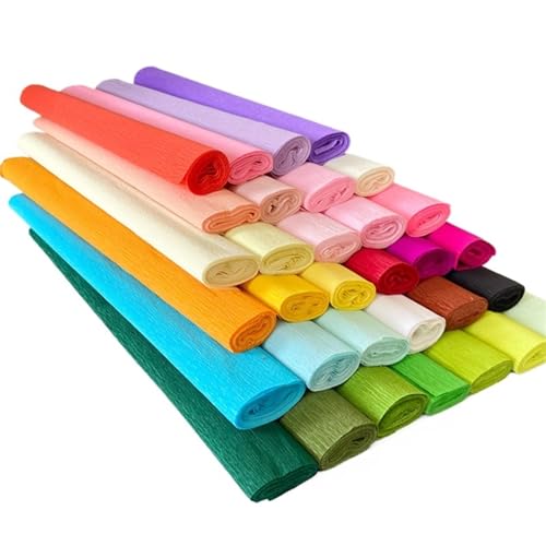 Papel crepé de colores para decoración de flores y embalaje de regalos