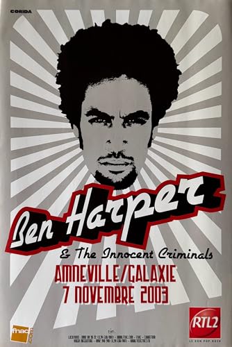 Affiche Ben Harper concert 2003 habiller un mur vide avec un poster rock