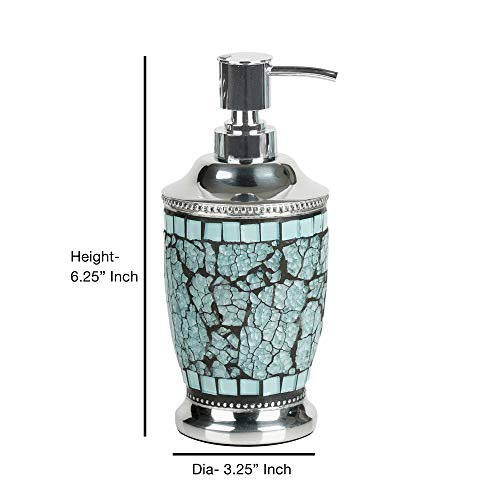 Nu Steel Iceberg Aqua Mosaic Bath Set (Set Of 9) #TOP2