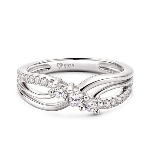 Bague amour infini argent sterling 925, finition haute joaillerie