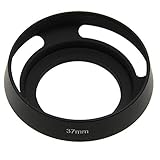  [f-foto] Classic Metall Gegenlichtblende 37 mm schwarz Unternehmen Unterstützung Leica Wind Metall Kapuze