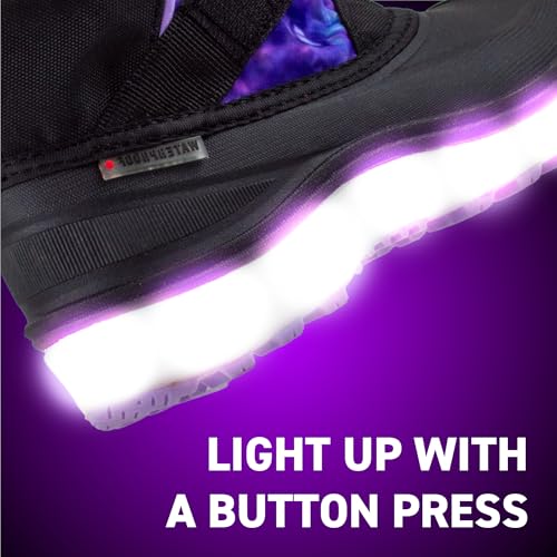 Absolute Nebula 4 Little Kid Light Up Snow Winter Boots, Warm, Insulated, Waterproof Shell, Purple, Size 13 US by Absolute Canada - Image 2