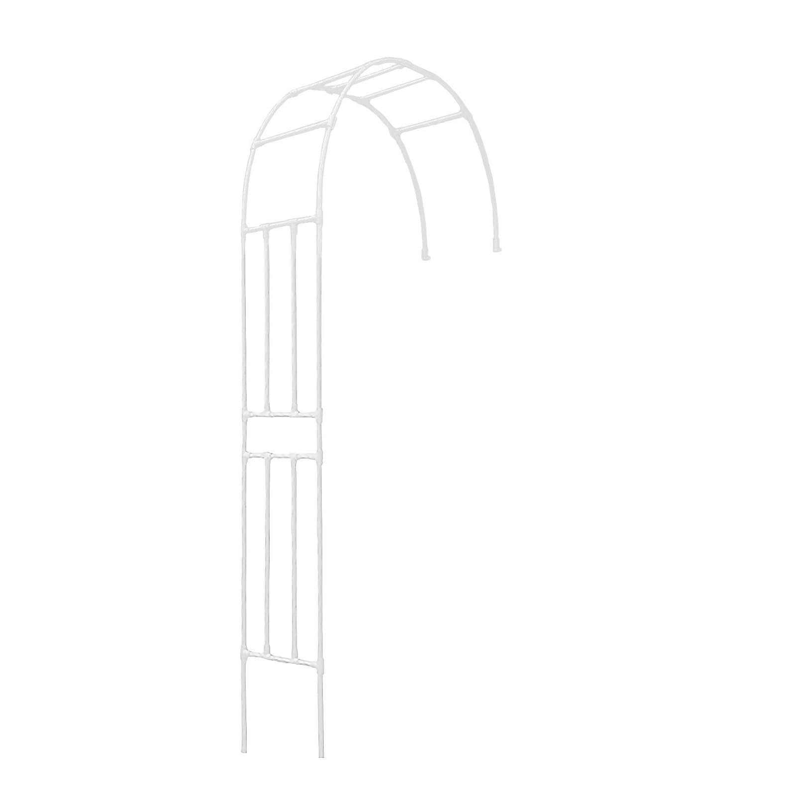 Arche murale de jardin, 240-300 cm, pera de jardin en métal, demi-arche de jardin, treillis en acier, design en spirale intérieur/extérieur, parfait pour soutenir les plantes et Det