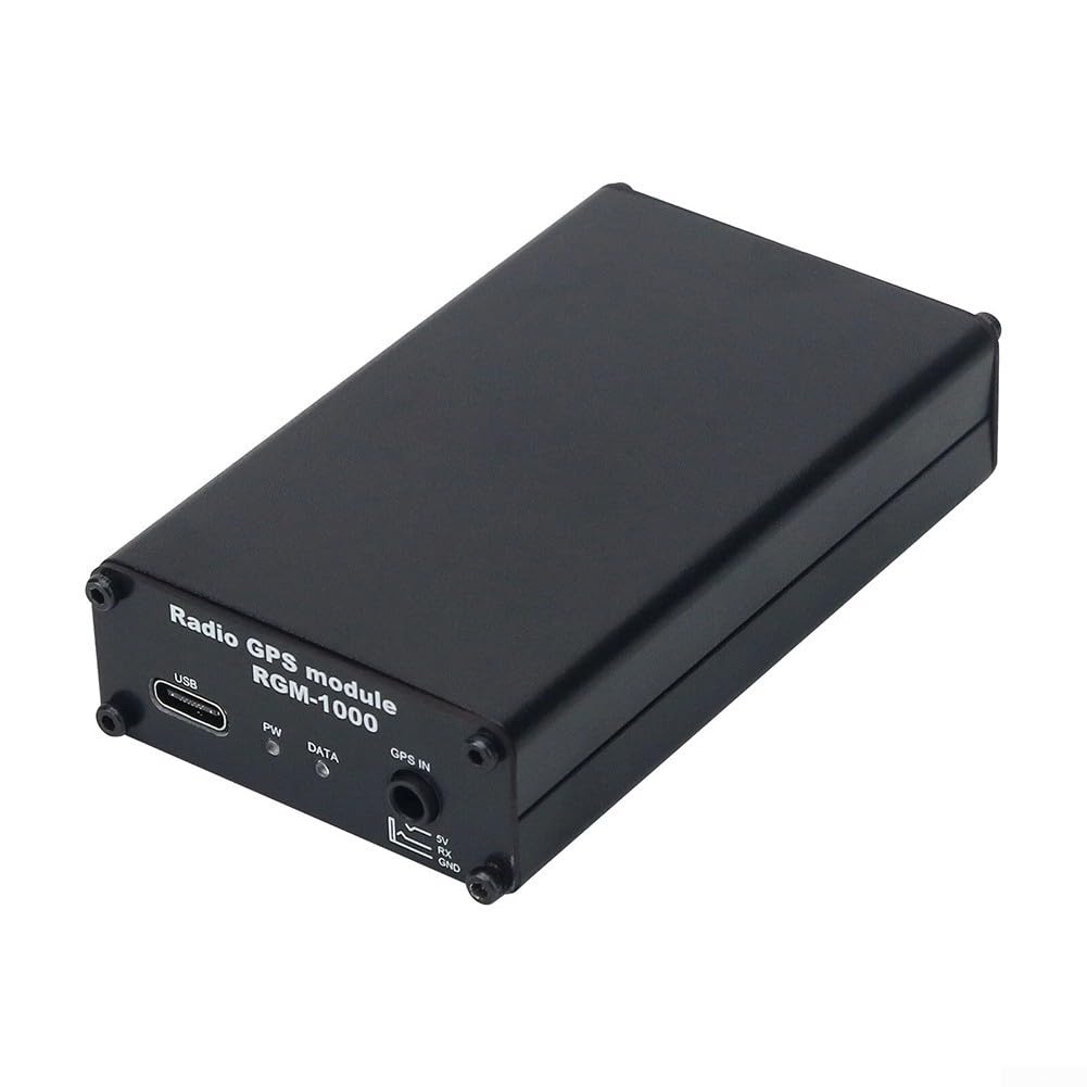 RGM-1000 Radio GPS Set für ICOM IC-9700 und IC-7100 Funkgeräte mit 12V und USB Stromversorgung, externer GPS Empfänger mit RS232C und USB Datenoutput, Metallgehäuse
