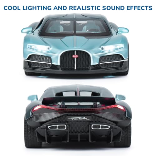 Carro de juguete metálico 1:32 con luces y sonidos miniatura 3