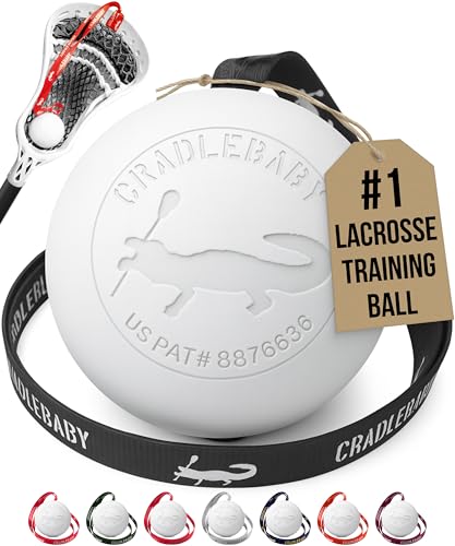Cradlebaby Lacrosse Training Ball: Practice Indoor/Outdoor & Get More Repetitions - #1 piece of Equipment for Boys/Girls to Practice Cradling dodges Stick Tricks & fakes. (Black)