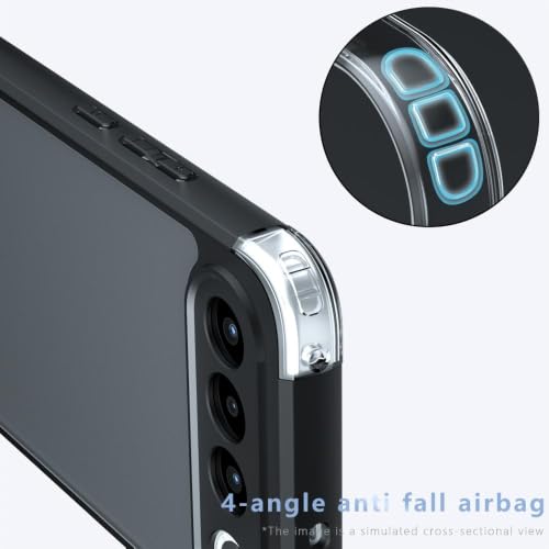 Image of Phone Case for Realme 16 5G, Matte PC+TPU Cover, Airbag Corner Protection, Anti-Fingerprint, Never Turns Yellow, Micro Arc Edge, Camera Lens Cutout, Black
