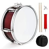 【Material】 Hochglanz-Snaredrums, und die Trommelhaut nimmt Polyesterfolie an, der Trommelkörper nimmt verzinkte Folienfolie an, gute Elastizität und längere Verwendungszeit.