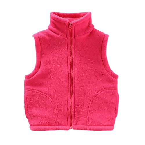 Boys Girls Polar Fleece Vest Jacket Warm Sleeveless Jacket Vest Ligntweight Full Zip Outerwear Vests Winter Vests