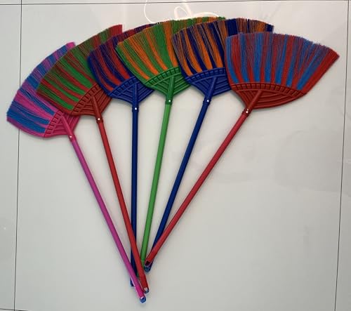 Soft Sweeping Brooms /38” House Brooms for Sweeping Indoor& Outdoor Broom Cleaning/Asian Thailand Plastic Broom/Choi Nhua Thai LAN/Choi Nhua Quet Nha