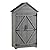 Tmsan Outdoor Storage Cabinet, Garden Vertical Tool Shed, Waterproof Outdoor Storage Box for Patio, Backyard, Pool, Grey