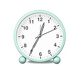 HZDHCLH Small Alarm Clocks for Shelf,Silent Non Ticking Analog Alarm Clock Battery Powered,Bedside...