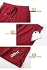 Superora Men's Running Gym Sport Breathable Outdoor Workout Training Pockets Shorts, Red, XL #4