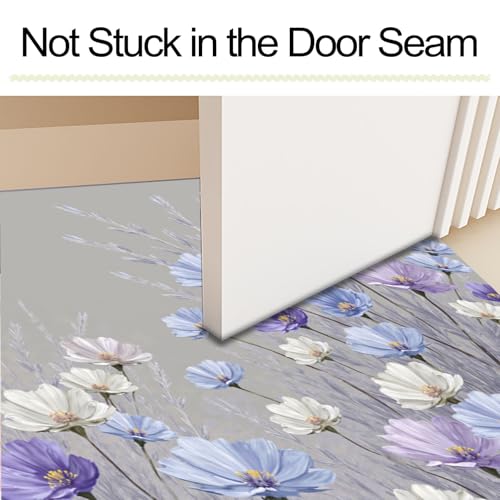 Tapis de fleurs de lavande antidérapant grand format 80x120cm pour sol intérieur - 6